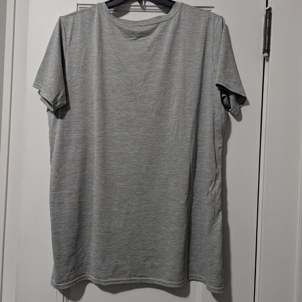 Patagonia Gray Short Sleeve Tee with Multicolor Logo - Picture 2 of 3